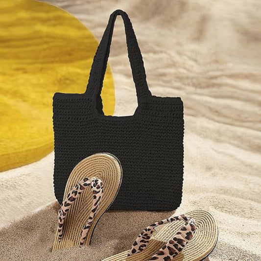 AEDAMURRA Beach Bags for Women Large Beach Tote Straw Bag for Summer Vacation