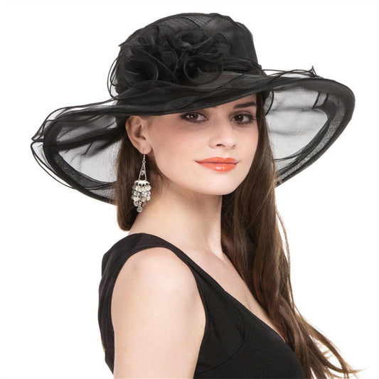 AEDAMURRA Women's Organza Church Fascinator Bridal Tea Party Wedding Hat