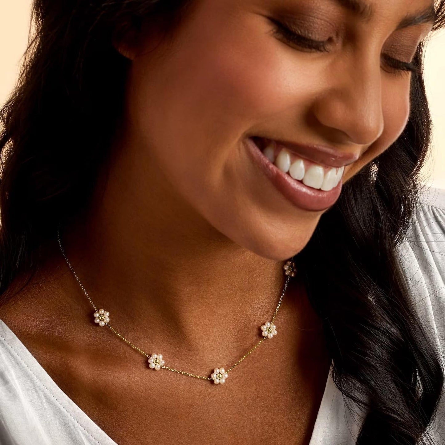 AEDAMURRA Dainty Pearl Choker Necklace for Women as Necklace Gift