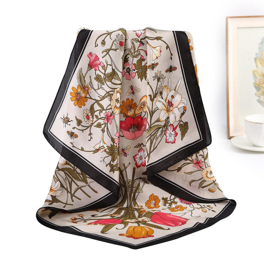 AEDAMURRA Head Scarf 4 Pcs Satin Square Head Scarves for Women Hair Bandanas
